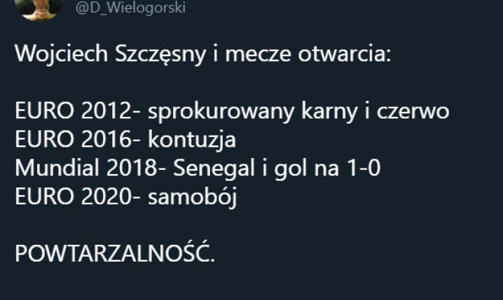 Wojciech Szczęsny i mecze otwarcia na turniejach!